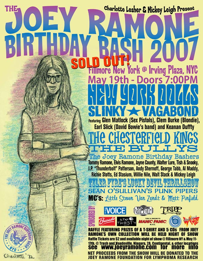 Official Sponsor of the 2007 Joey Ramone Birthday Bash